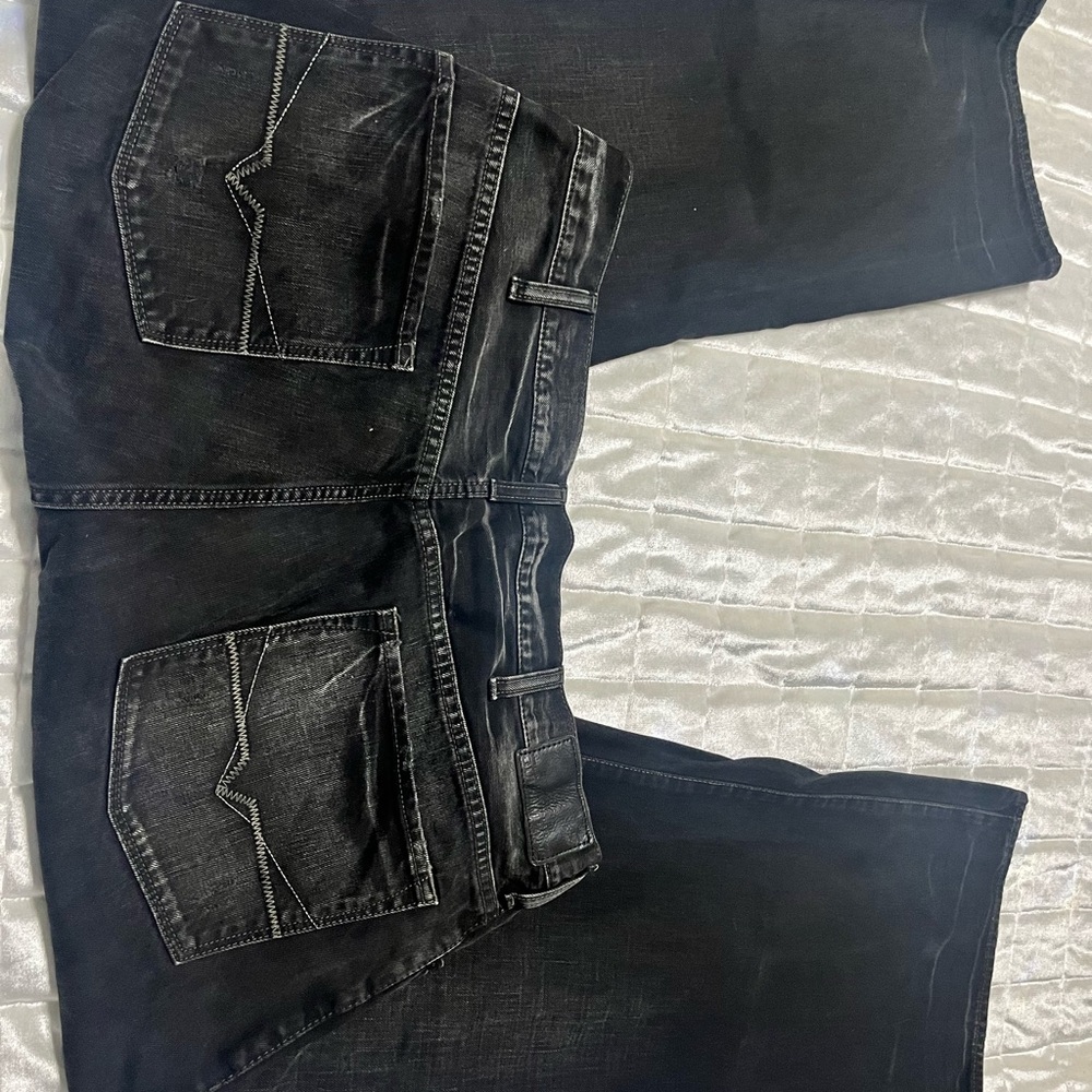 Guess 40W X 30L Men's Dean Zip Fly Black Jeans